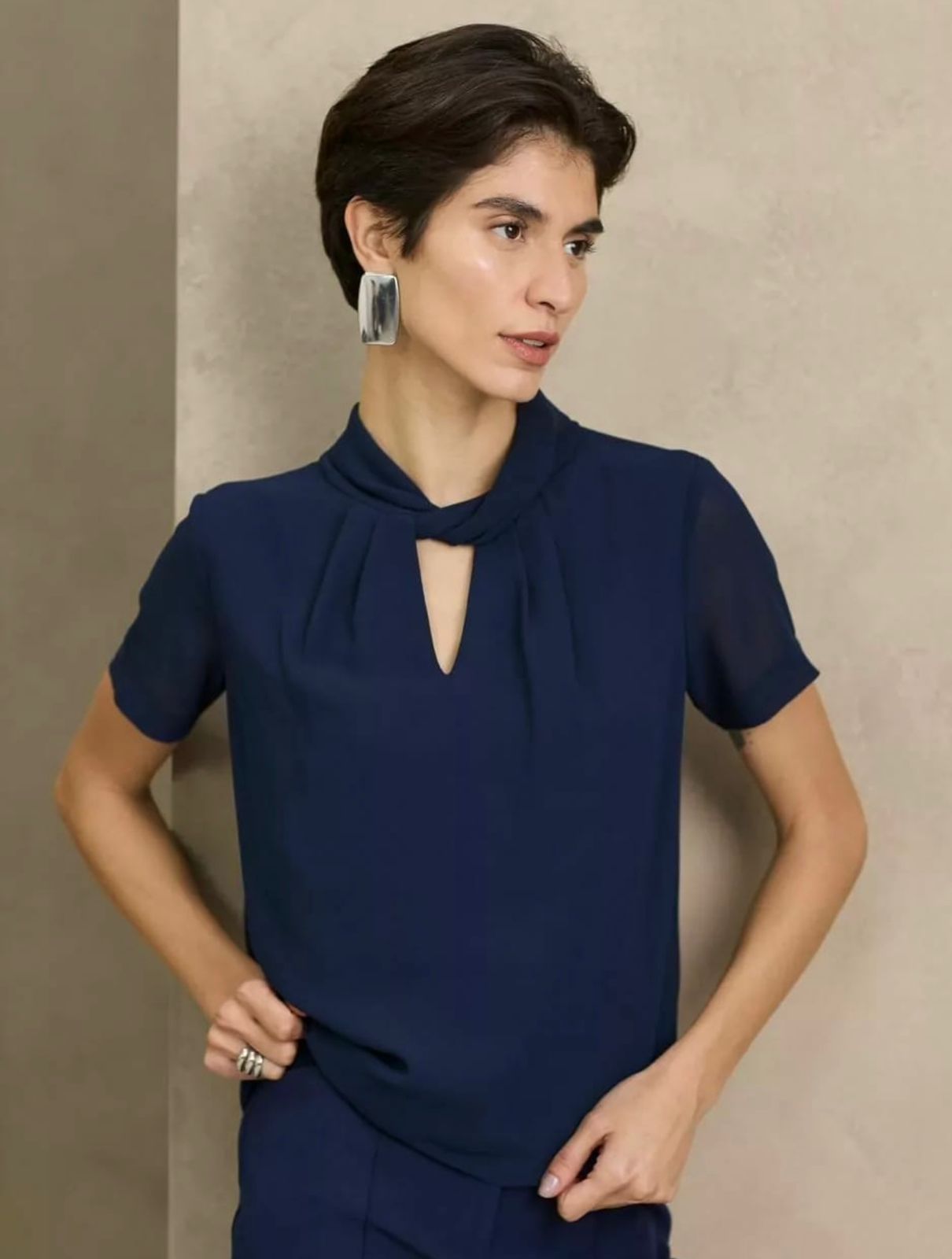 Blusa Silk Touch Gola Torcida