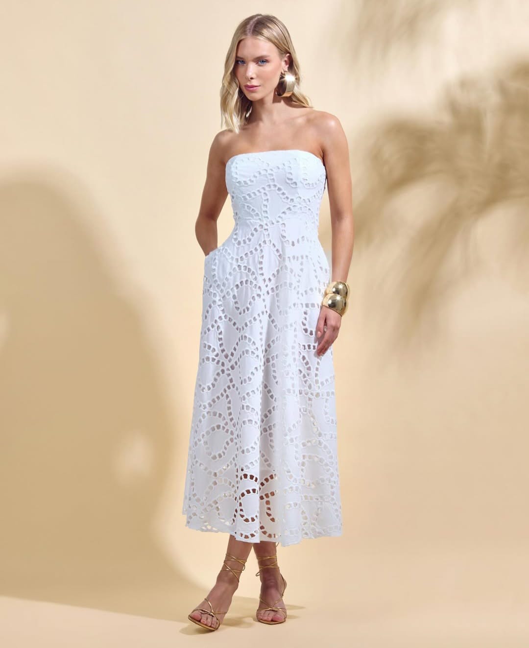 Vestido Laise Borado Em Correntes