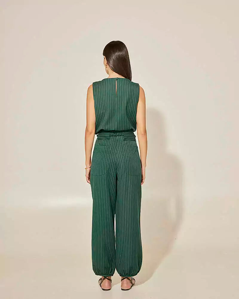 Calça Jogger Dunball Risca De Giz Verde