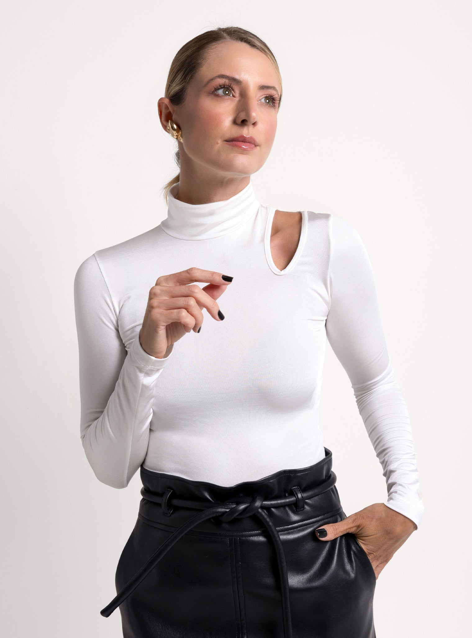 Blusa Malha Recorte Off