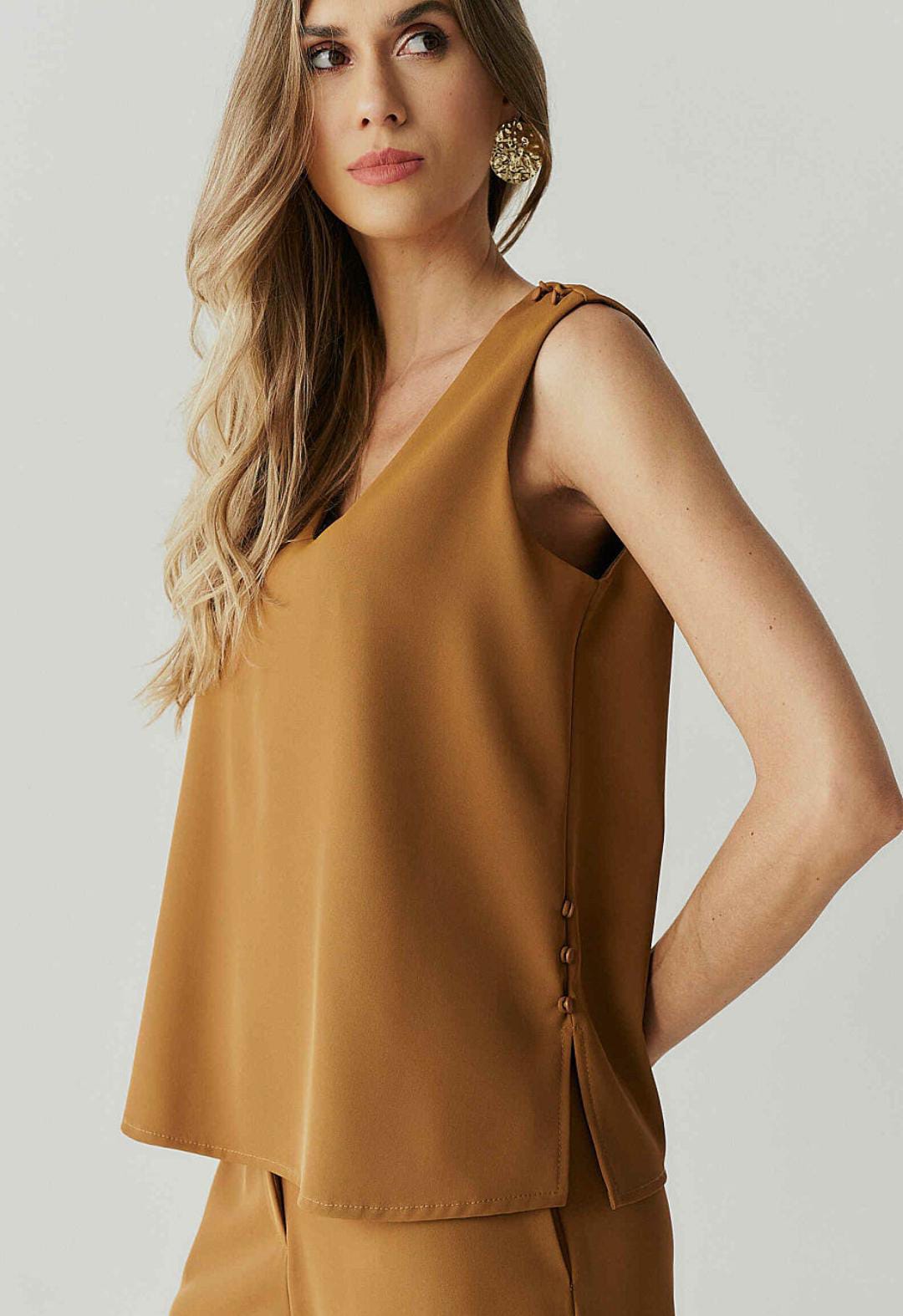 Conj Alf Crepe Calca Cos Transp Regata Botao