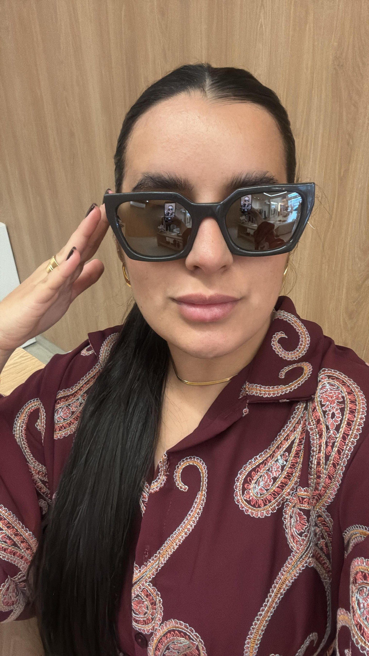 Classisc Retangular Café Espelhado