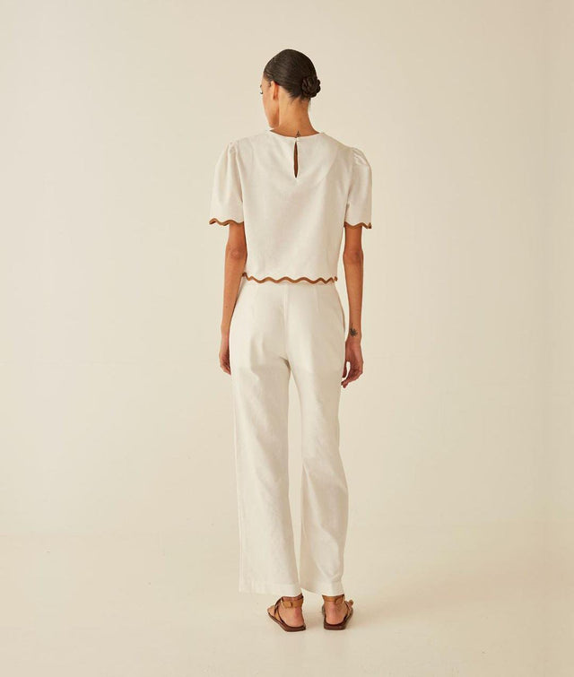 Calça Linho Tagliarine Off