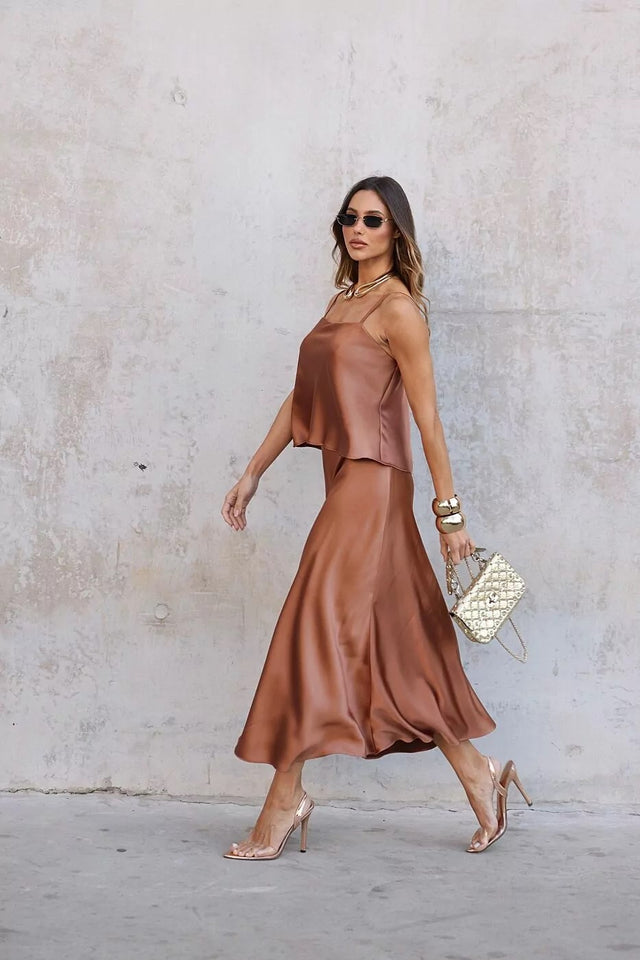 Conj Cetim Regata e Saia