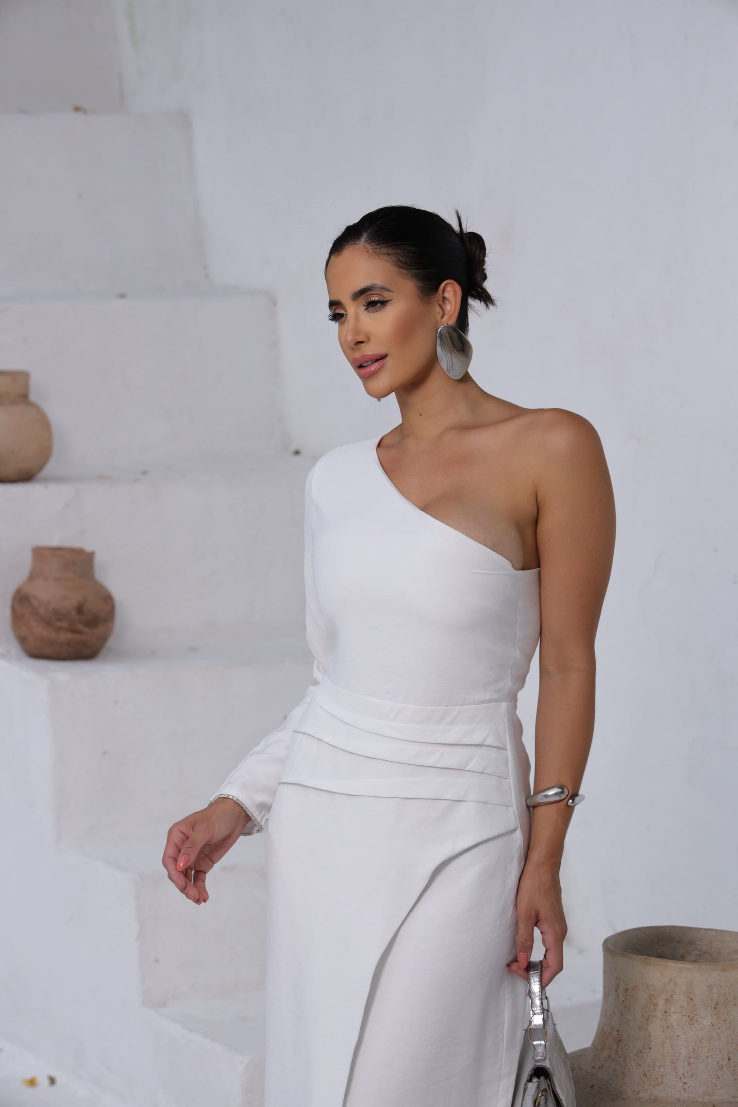 Vestido Longo Alf Manga Nula Evanti