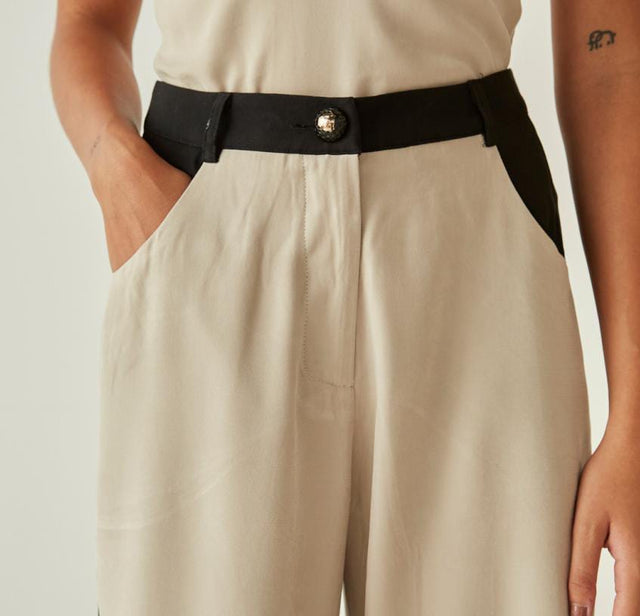 Calça Pantalona Elise Cinza