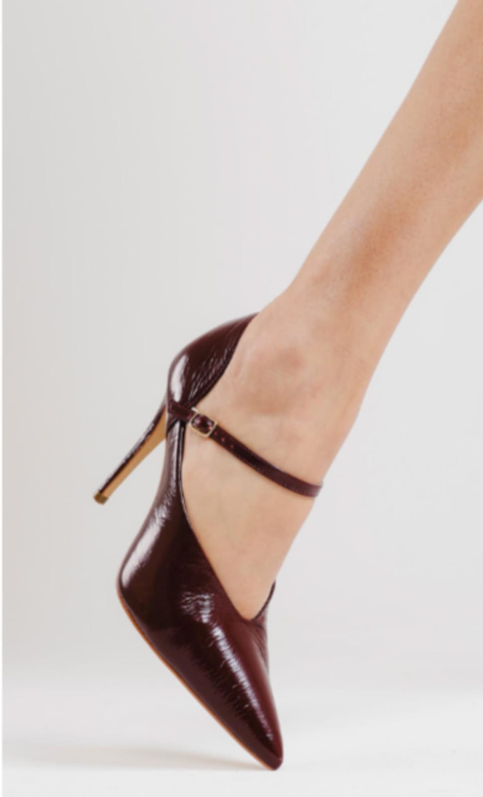 Sapatos Verniz Glossy Couro Malbec