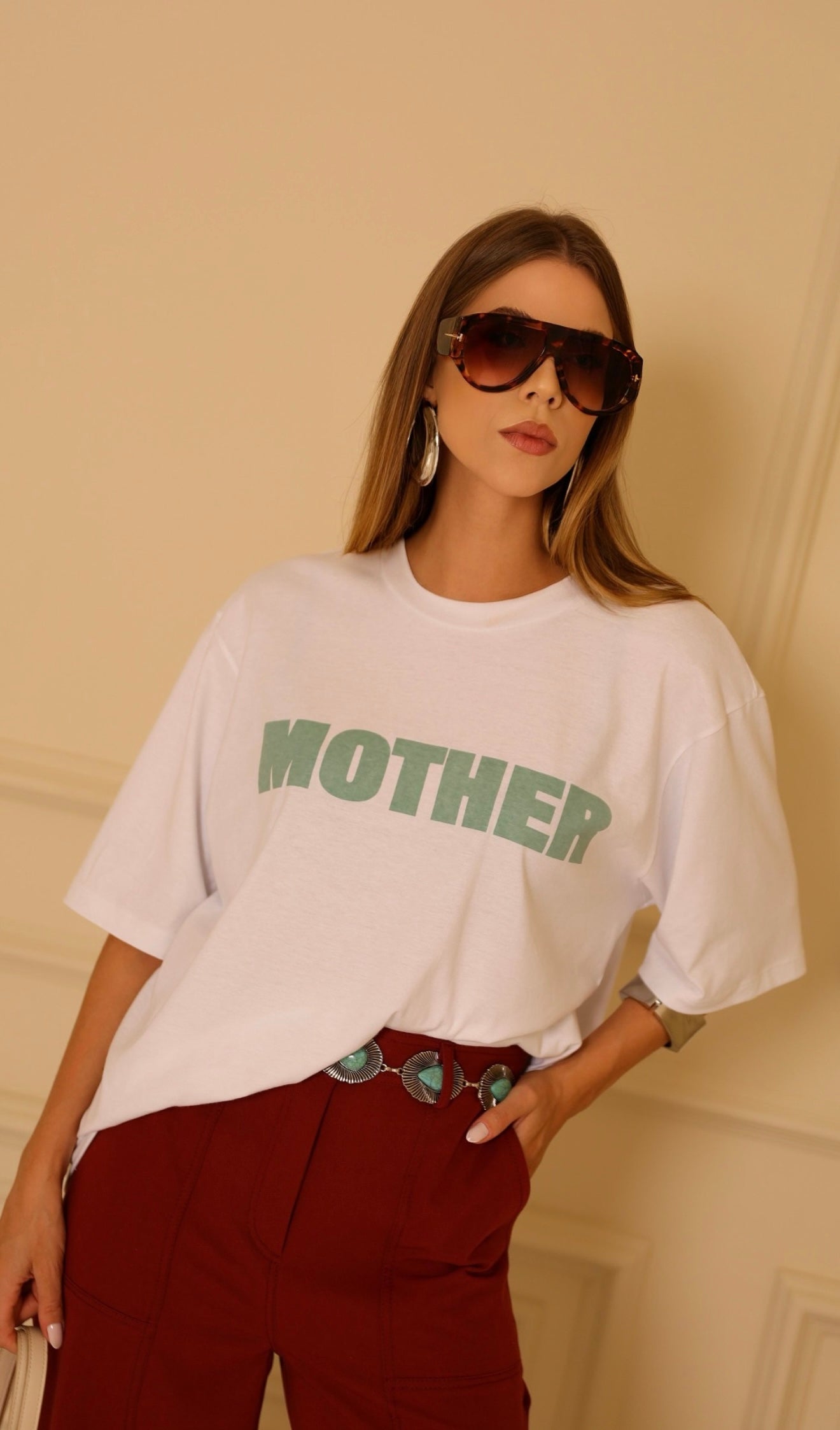 T-Shirt Oversized Com Estampa Mother