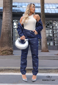Calça Mon Bolso Na Frente PW  Azul Jeans