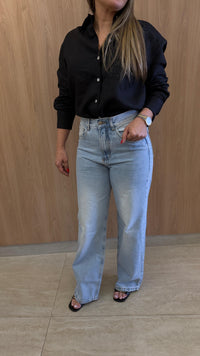 Calça Jeans Reta Clara