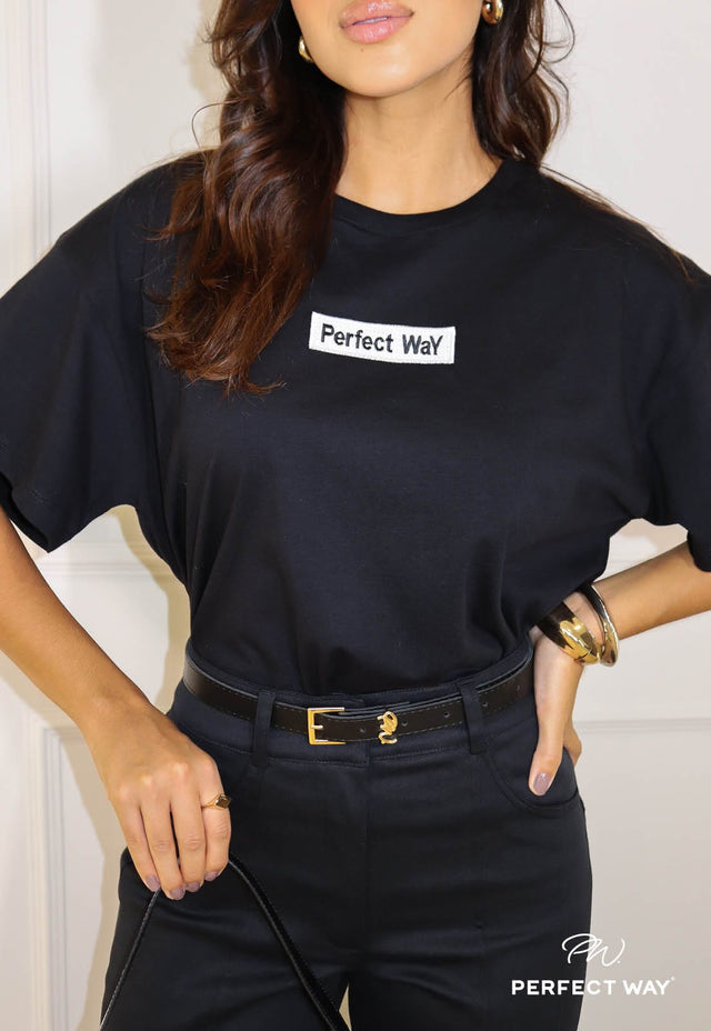 T-Shirt Bordado Preto
