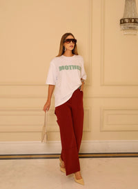 T-Shirt Oversized Com Estampa Mother