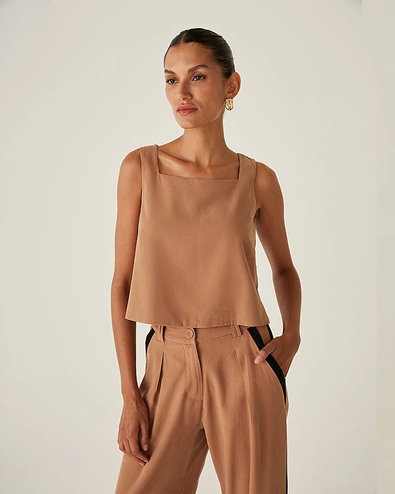 Blusa Regata Elise Marrom