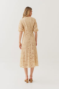 Vest Midi Renda Com Manga