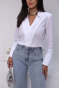 Camisa Tricoline Branca