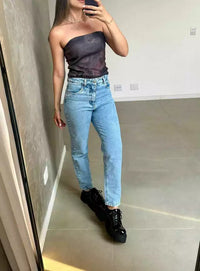 Calça Jeans Peach