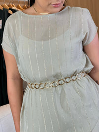 Conj Chiffon Blusa e Calça