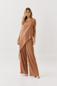 Conj Chiffon Blusa e Calça