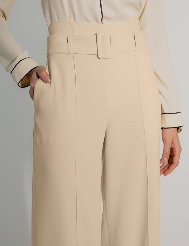 Calça Pantalona  Cru