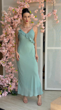 Vestido Chiffon Babado