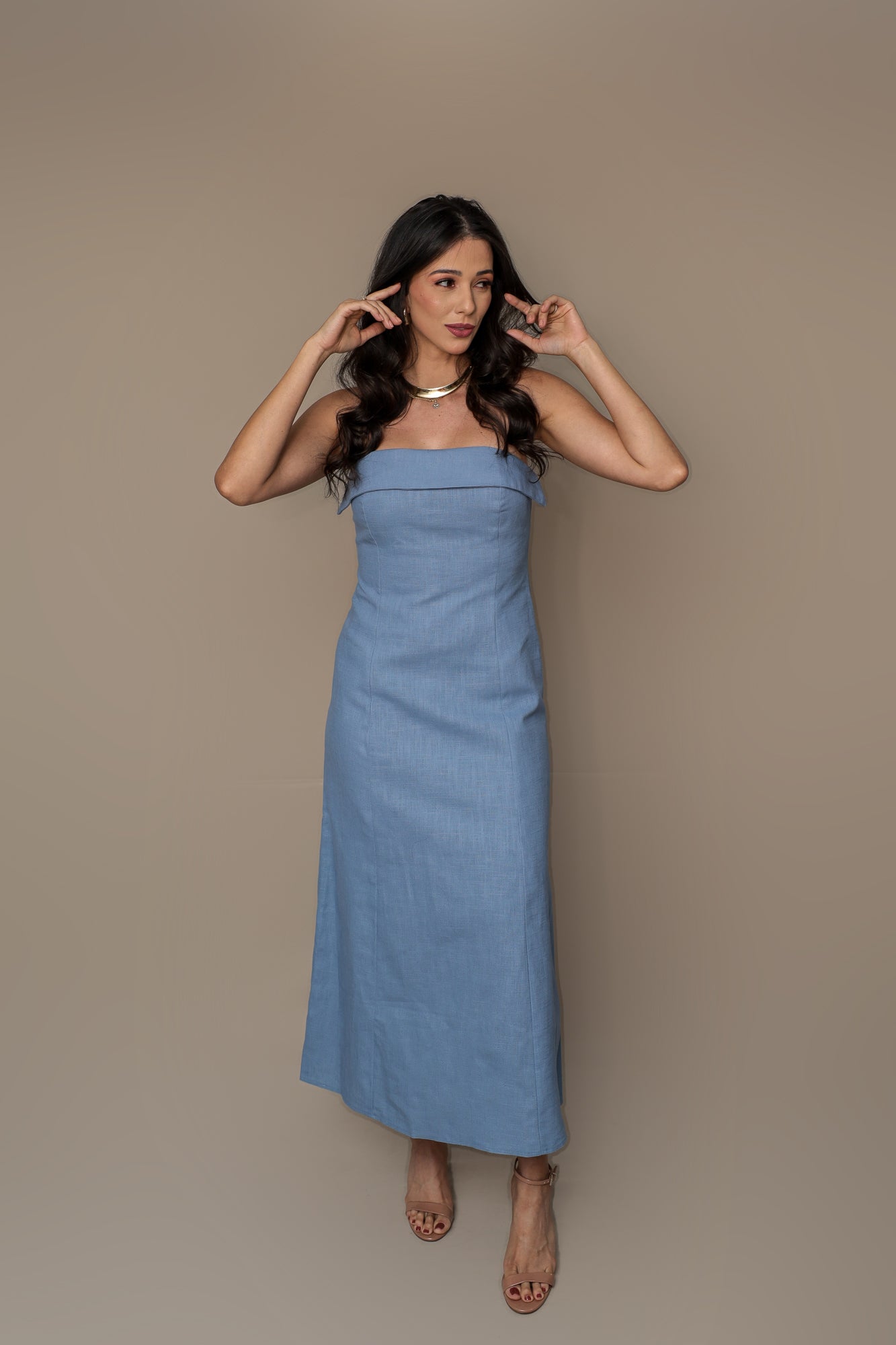 Vestido Ramie Lapela