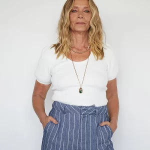 Blusa Decote U Tricô P Branco