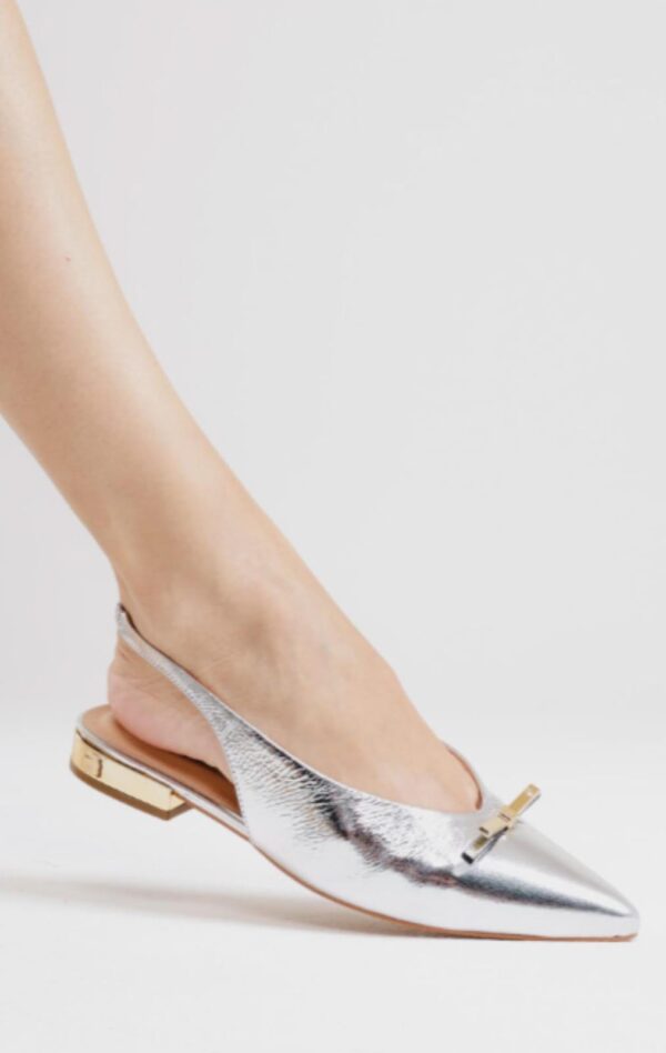 Chanel Metal Bala Couro Prata
